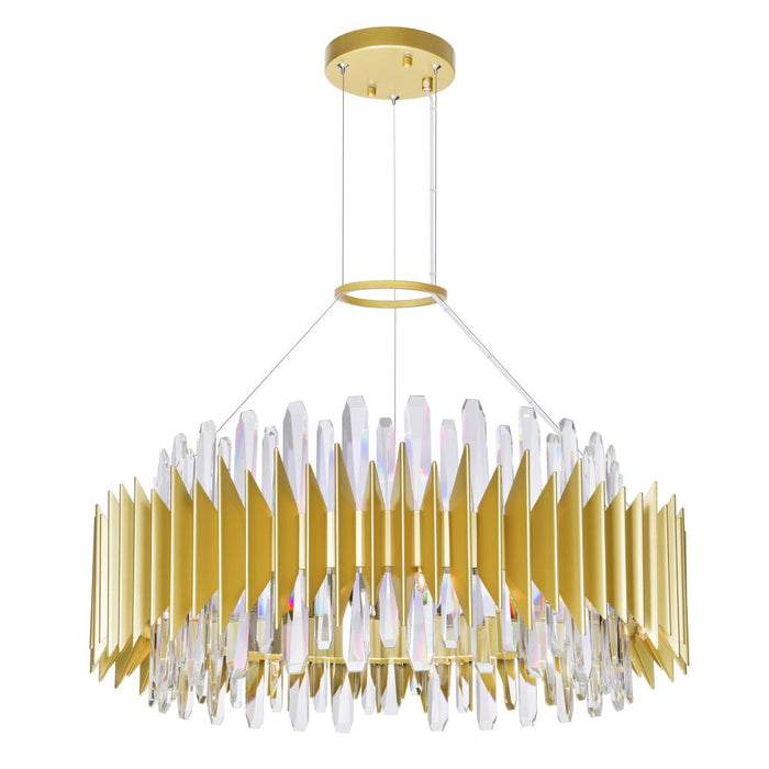 Cityscape 18 Light Chandelier With Satin Gold Finish | 1247P28-18-602