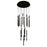 Flute 16 Light Led Chandelier With Black Finish | 1262P24-16-101