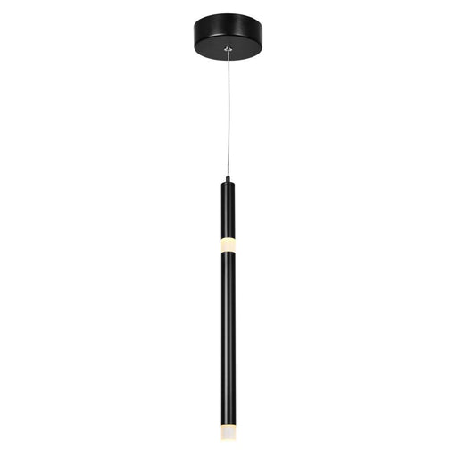 Flute 1 Light Led Pendant With Black Finish | 1262P5-1-101