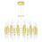 CWI Lighting Croissant 36 Light Chandelier With Satin Gold Finish