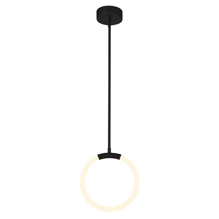 CWI Lighting Hoops 1 Light LED Pendant With Black Finish
