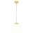 CWI Lighting Hoops 1 Light LED Pendant With Satin Gold Finish