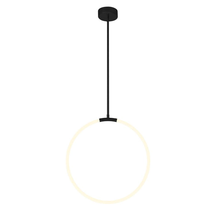 Hoops 1 Light Led Chandelier With Black Finish | 1273P24-1-101