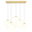 Hoops 5 Light Led Chandelier With Satin Gold Finish | 1273P44-5-602-RC