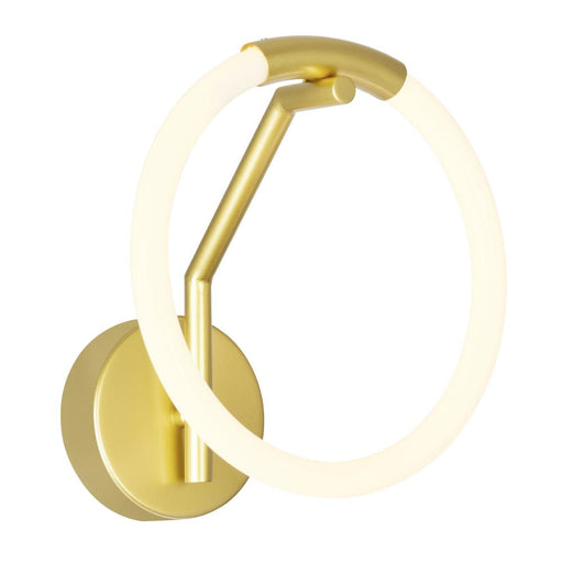 CWI Lighting Hoops 1 Light LED Wall Sconce With Satin Gold Finish