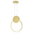 CWI Lighting Pulley 12 in LED Satin Gold Mini Pendant