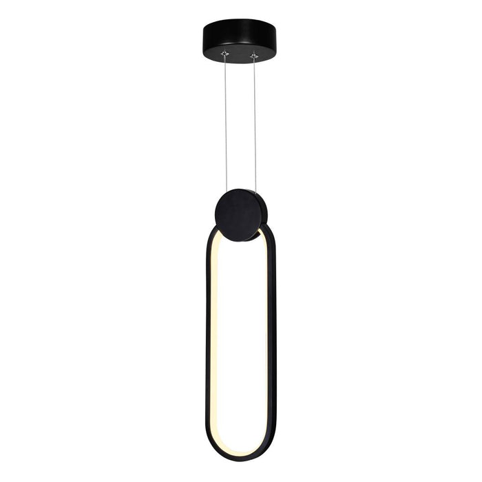 CWI Lighting Pulley 4 in LED Black Mini Pendant