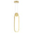 CWI Lighting Pulley 4 in LED Satin Gold Mini Pendant
