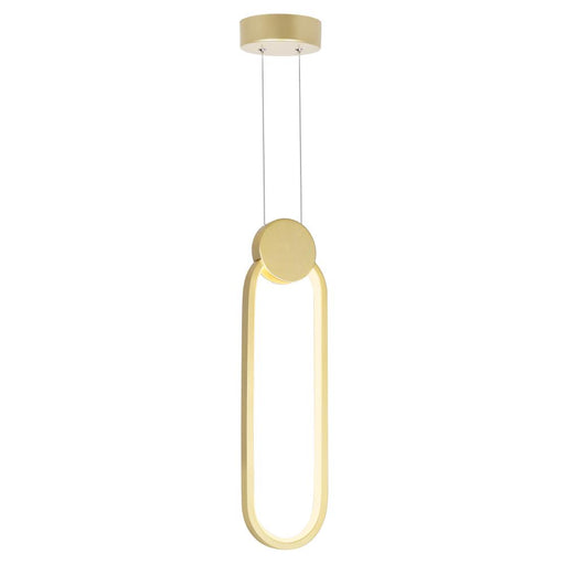 CWI Lighting Pulley 4 in LED Satin Gold Mini Pendant