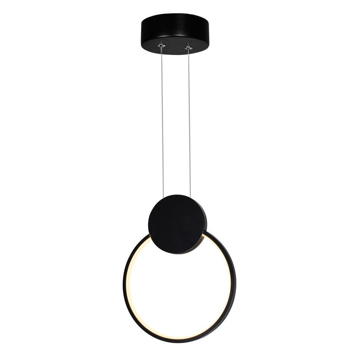 CWI Lighting Pulley 8 in LED Black Mini Pendant