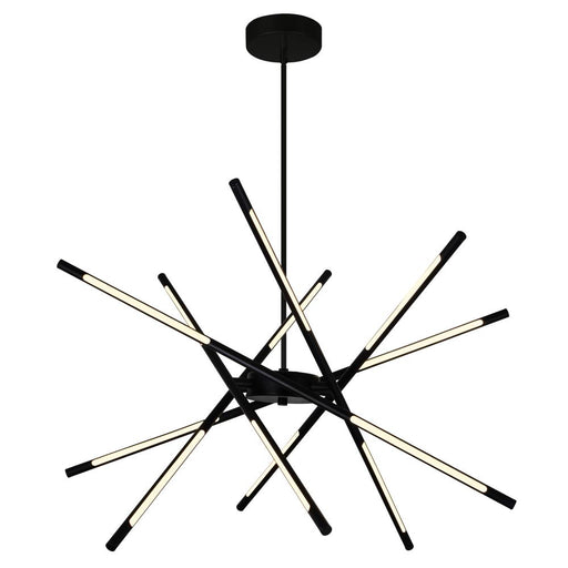 CWI Lighting Oskil LED Integrated Chandelier With Black Finish