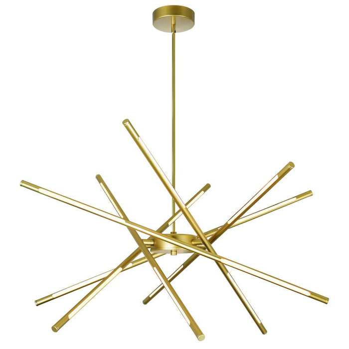 Oskil Led Integrated Chandelier With Satin Gold Finish | 1375P31-6-602