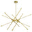 Oskil Led Integrated Chandelier With Satin Gold Finish | 1375P43-6-602