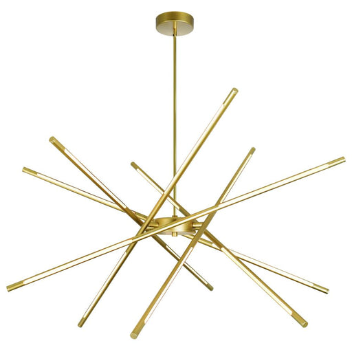 CWI Lighting Oskil LED Integrated Chandelier With Satin Gold Finish