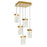 Lava Integrated Led Brass Mini Pendant | 1587P12-5-624