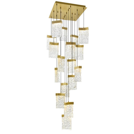 Lava Integrated Led Brass Chandelier | 1587P24-17-624