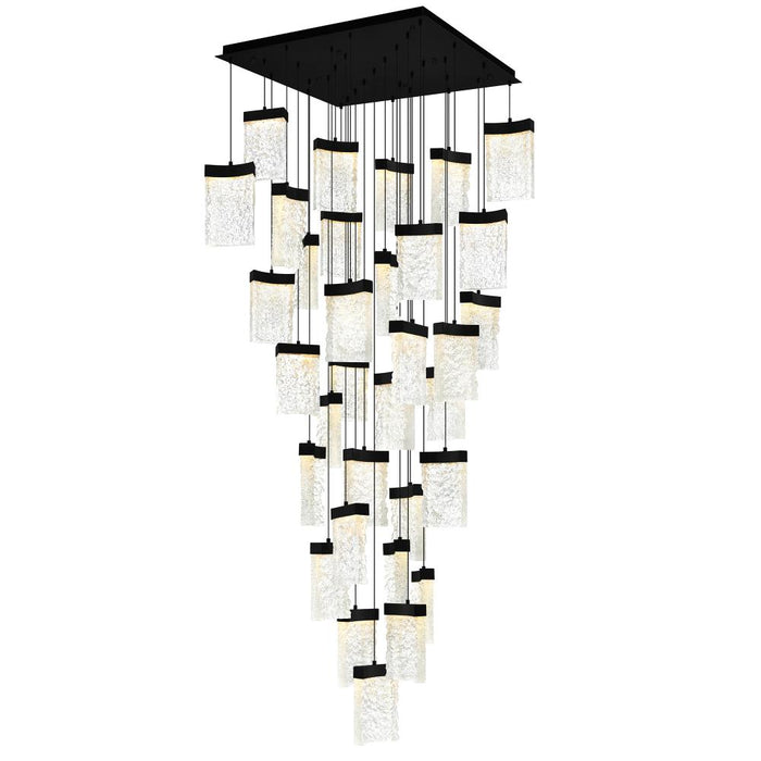 Lava Integrated Led Black Chandelier | 1587P36-33-101