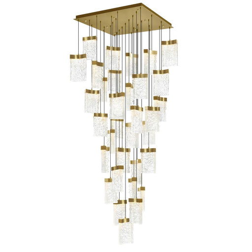 Lava Integrated Led Brass Chandelier | 1587P36-33-624