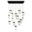 Lava Integrated Led Black Chandelier | 1587P48-14-101-RC
