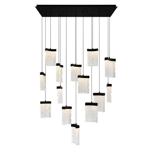 Lava Integrated Led Black Chandelier | 1587P48-14-101-RC