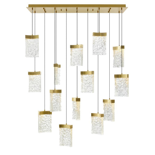 Lava Integrated Led Brass Chandelier | 1587P48-14-624-RC
