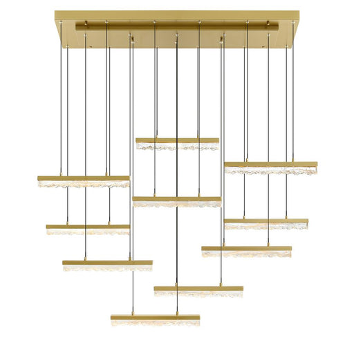 Stagger Integrated Led Brass Chandelier | 1588P48-10-624