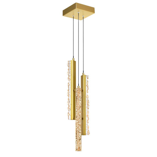 CWI Lighting Stagger Integrated LED Brass Mini Pendant