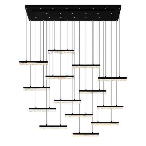 Stagger Integrated Led Black Chandelier | 1588P60-14-101