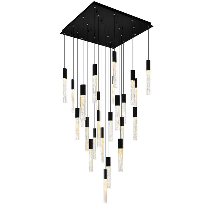 Greta Integrated Led Black Chandelier | 1589P28-25-101