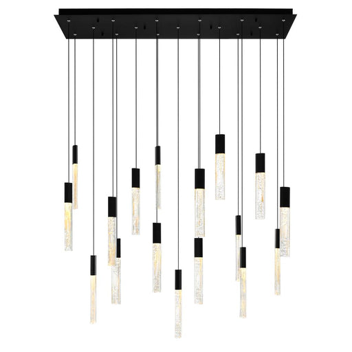 Greta Integrated Led Black Chandelier | 1589P48-17-101-RC