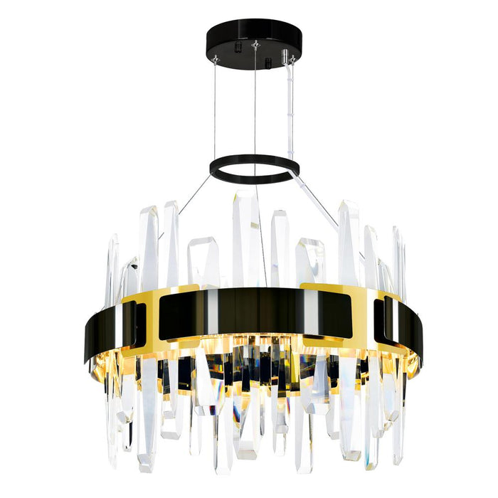 Aya Led Integrated Pearl Black Chandelier | 1592P18-612