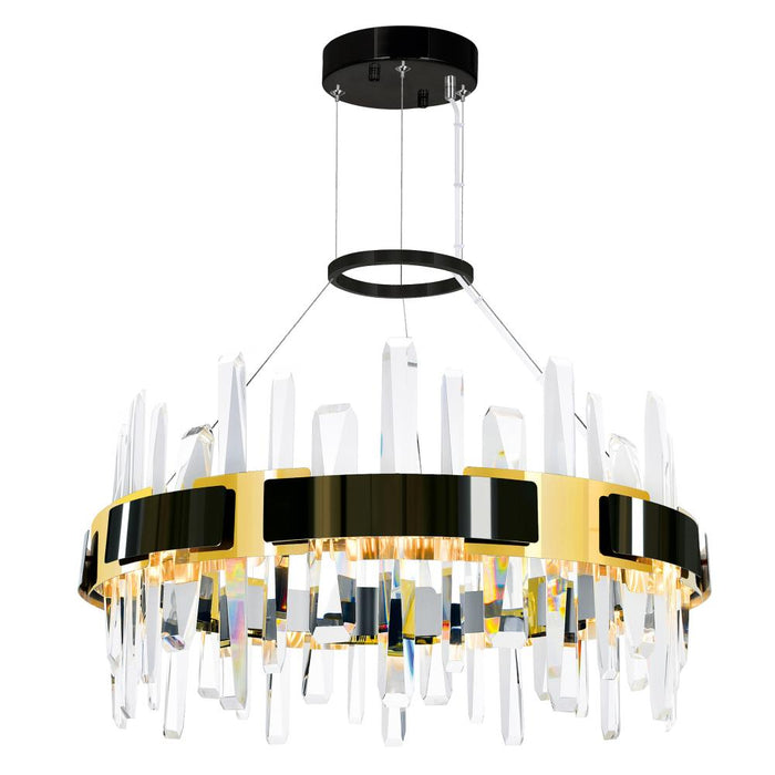 Aya Led Integrated Pearl Black Chandelier | 1592P24-612