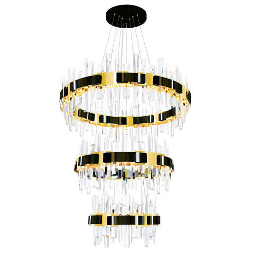 Aya Led Integrated Pearl Black Chandelier | 1592P32-3-612