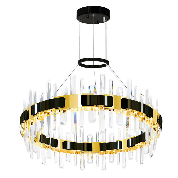 Aya Led Integrated Pearl Black Chandelier | 1592P32-612