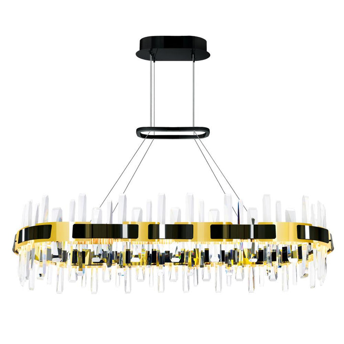 Aya Led Integrated Pearl Black Chandelier | 1592P43-612-RC