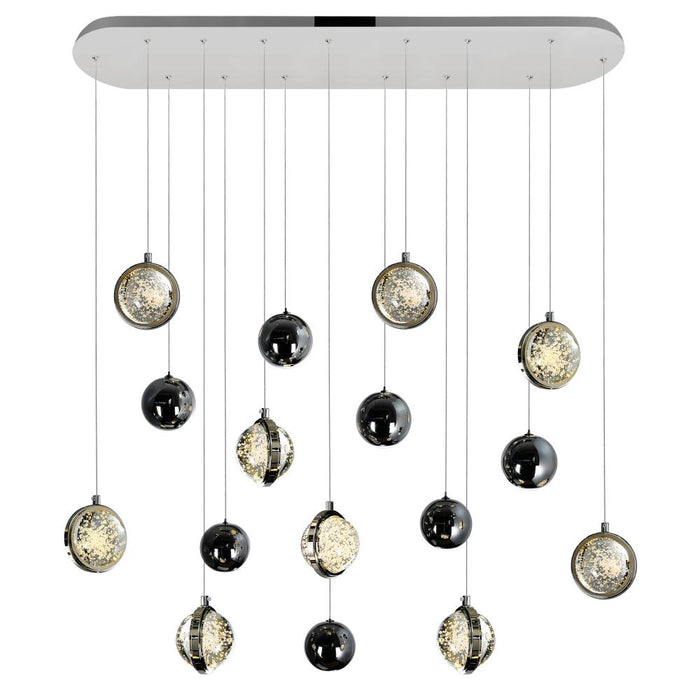 Salvador 40 In Led Integrated Polished Nickel Chandelier | 1673P40-9-613-RC
