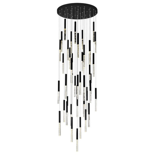 CWI Lighting Dragonswatch LED Integrated Chandelier with Black Finish