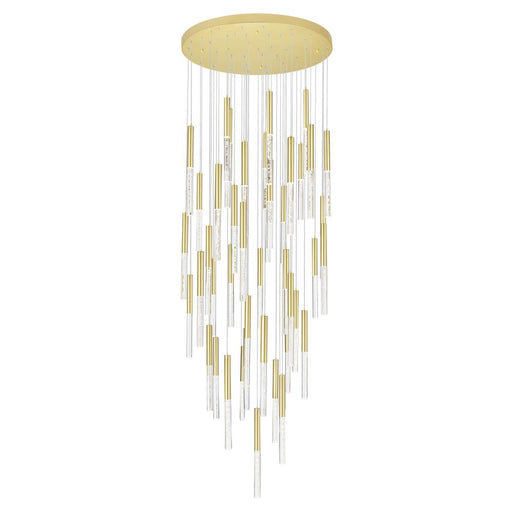 CWI Lighting Dragonswatch LED Integrated Chandelier with Satin Gold Finish