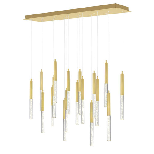 CWI Lighting Dragonswatch Integrated LED Satin Gold Chandelier