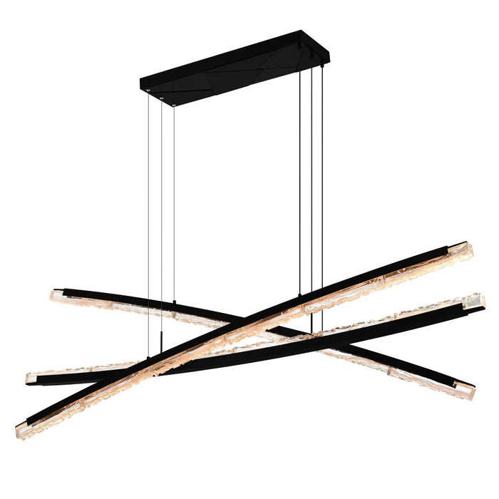 Saber Integrated Led Black Chandelier | 1710P70-3-101