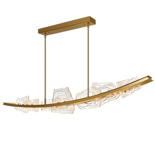 Arcus Integrated Led 70in Brass Chandelier With Handcrafted Glass | 1711P70-7-624
