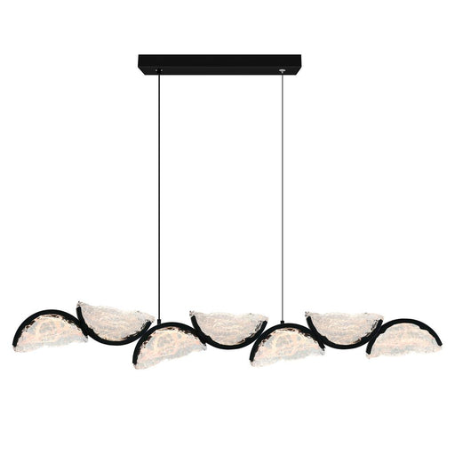 Moon Integrated Led Black Chandelier | 1715P54-7-101