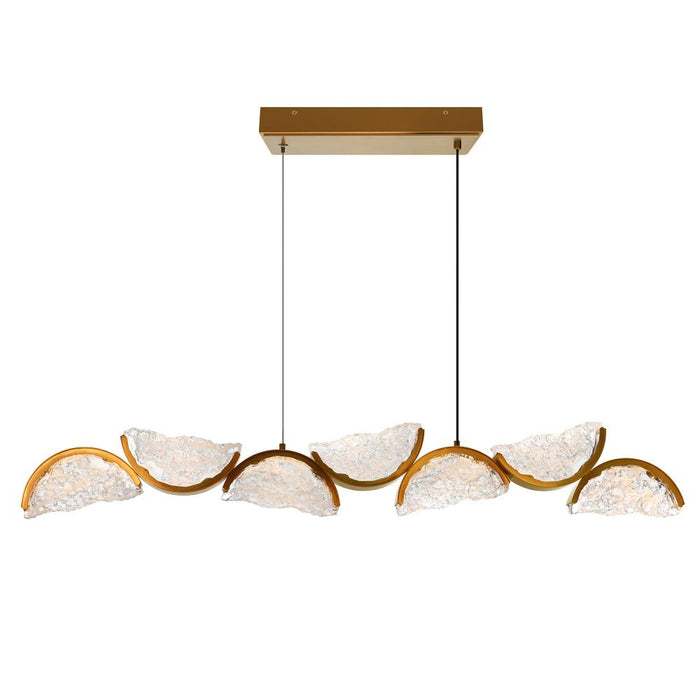 Moon Integrated Led Brass Chandelier | 1715P54-7-624