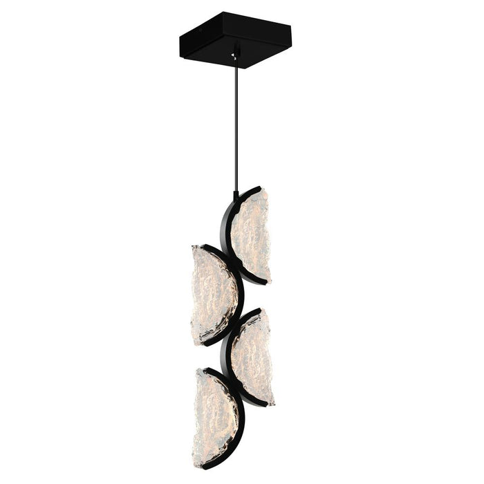 Moon Integrated Led Black Mini Pendant | 1715P8-4-101