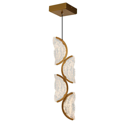 Moon Integrated Led Brass Mini Pendant | 1715P8-4-624