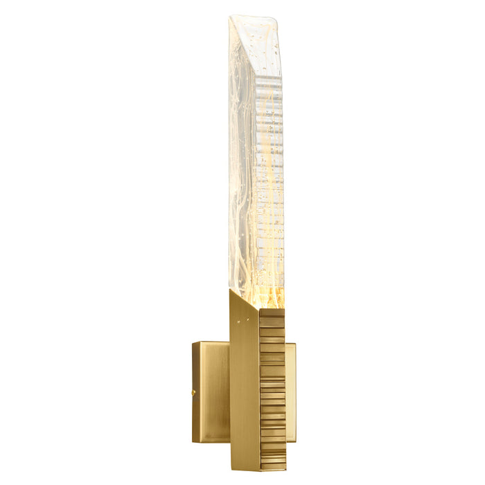 Petra Integrated Led 22in Brass Wall Light With Handcrafted Glass | 1723W22-1-624