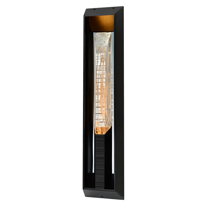 Petra Integrated Led 29in Sand Black Outdoor Wall Light With Handcrafted Glass | 1723W29-1-101-B