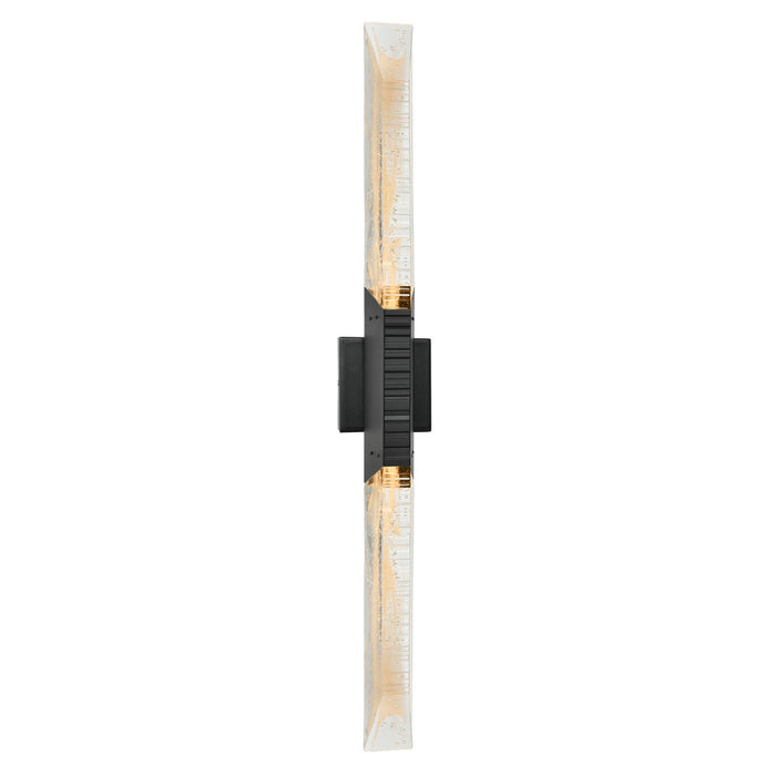Petra Integrated Led 36in Sand Black Indoor-outdoor Wall Light With Handcrafted Glass | 1723W36-2-101-A