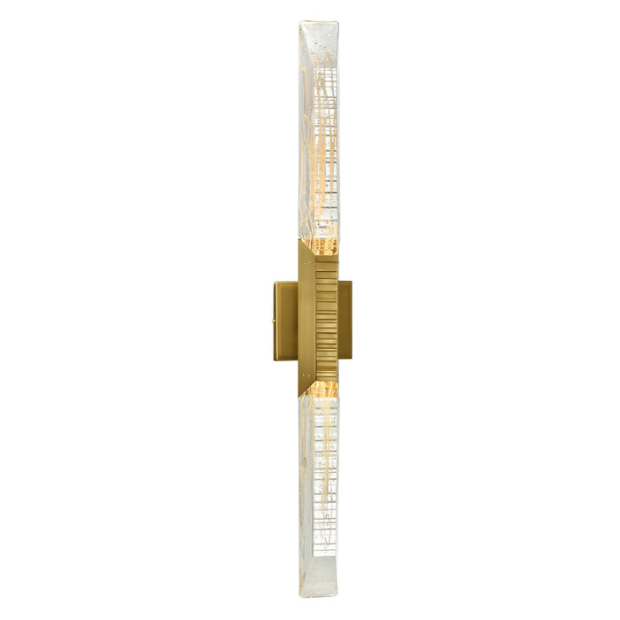 Petra Integrated Led 36in Brass Vanity Light With Handcrafted Glass | 1723W36-2-624