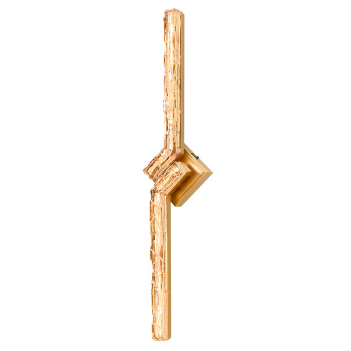 Contour Integrated Led 33in Brass Vanity Light With Handcrafted Glass | 1724W33-2-624